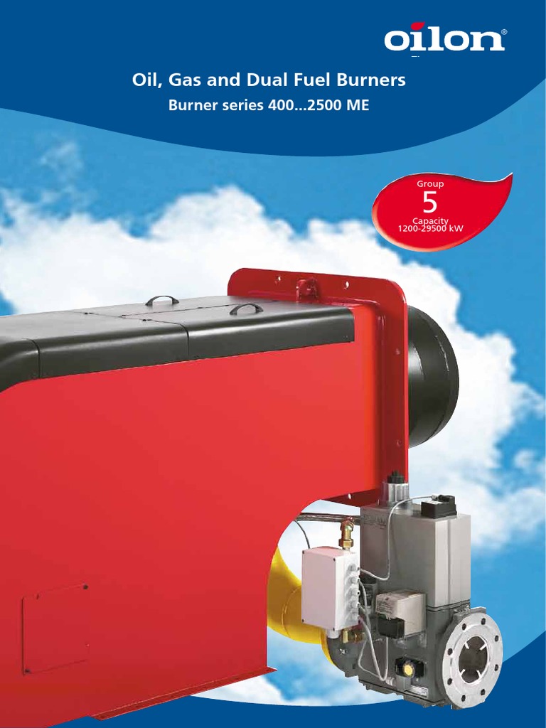 Oilon Burner Series 400-2500 Overview | PDF | Combustion | Valve