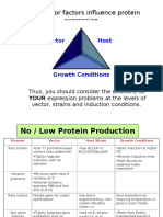 Three Major Factors Influence Protein Expression: Host Vector