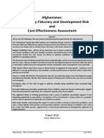 Afghanistan - A Preliminary Fiduciary, Development Risk and Cost-EffectivenessAssessment FDR CEA 2015