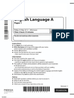 Edexcel IGCSE English A Paper 1 Exemplar Material (59 Marks Exemplar) 4EA0/01