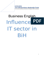 Business English: Influence of It Sector in Bih