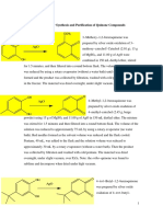 General Guidelines For Synthesis and Purification of Quinone Compounds