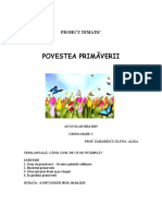 Proiect Tematic Povestea Primavara