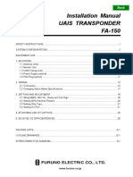 Installation Manual Uais Transponder FA-150: WWW - Furuno.co - JP