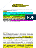 Diseño de Un Plan HACCP para El Proceso de Elaboración de Queso Tipo Gouda en Una Empresa de Productos Lácteo1