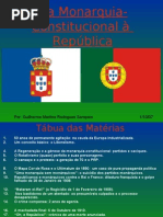 Da Monarquia-Constitucional à República - Final