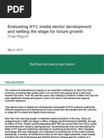 Evaluating NYC Media Sector Development and Setting The Stage For Future Growth