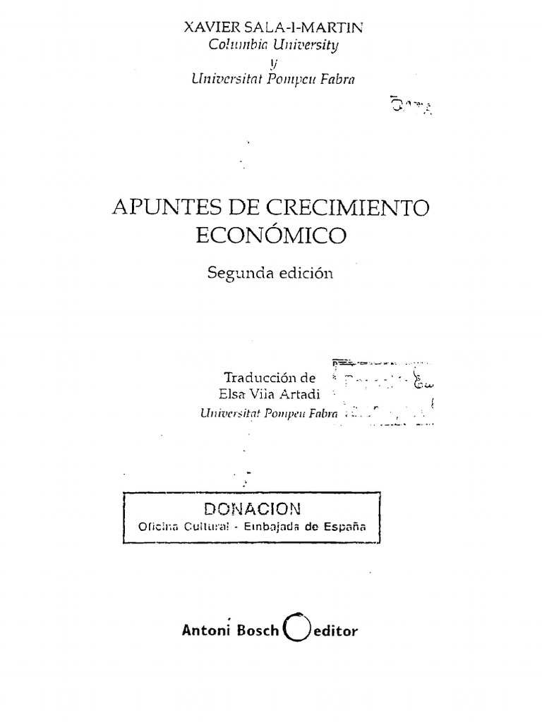 Apuntes de Crecimiento Economico Sala I Marti PDF | PDF