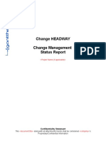 Change Management Status Report Template