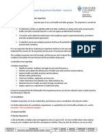 Construction & Maintenance Inspection Checklist - General: 1.1 Principles of A Workplace Inspection