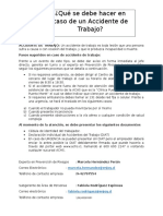 Imprimir Procedimiento en CASO de ACCIDENTE