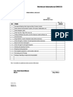 Pre Departure Inspection Checklist | PDF | Ships | Water Transport