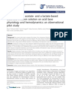 Influence of An Acetate - and A Lactate-Based Balanced Infusion Solution On Acid-Base Physiology