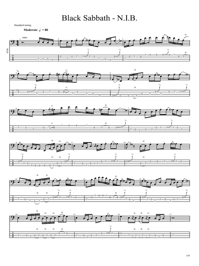 Black Sabbath - N.I.B | Musical Forms | Songs