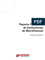 Reporte Financiero de Instituciones de Microfinanzas A Diciembre 2016