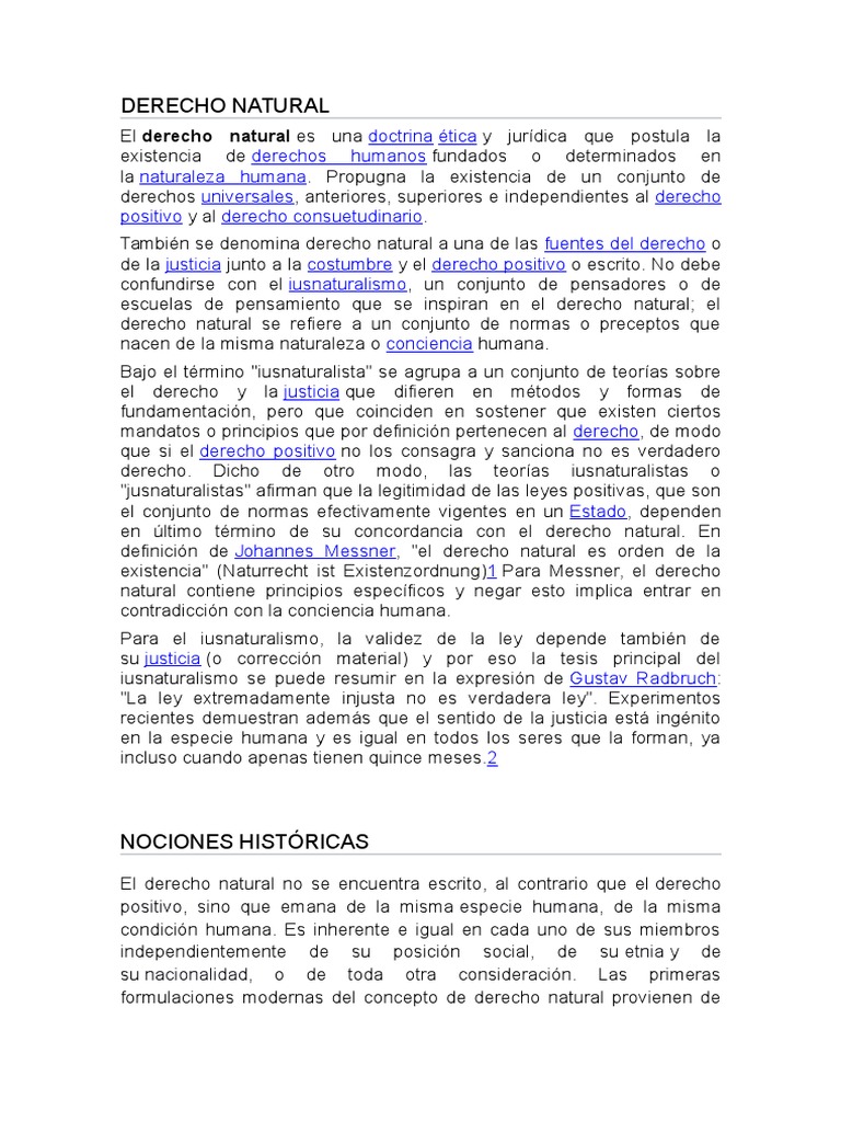 Fundamentos del Derecho Natural | PDF | La Ley natural | Filosofía ...