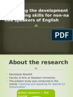 Presentation of Enhancing The Development of Speaking Skills For Non-Native