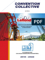 Convention collective La Ronde, opérations et restaurants, SCFP 301 (2016–2022)
