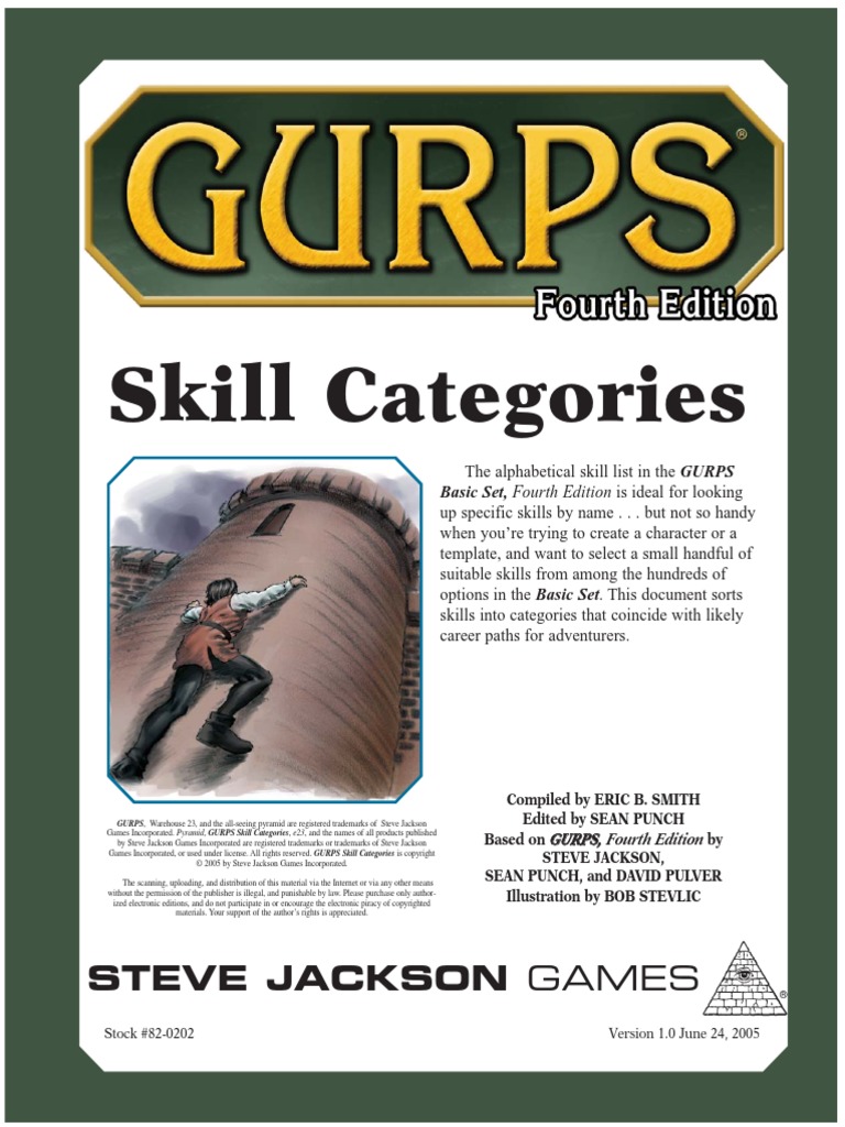 Gurps 4e Skill Categories Sjg37 0201 V1 0 Pdf Pdf Magic
