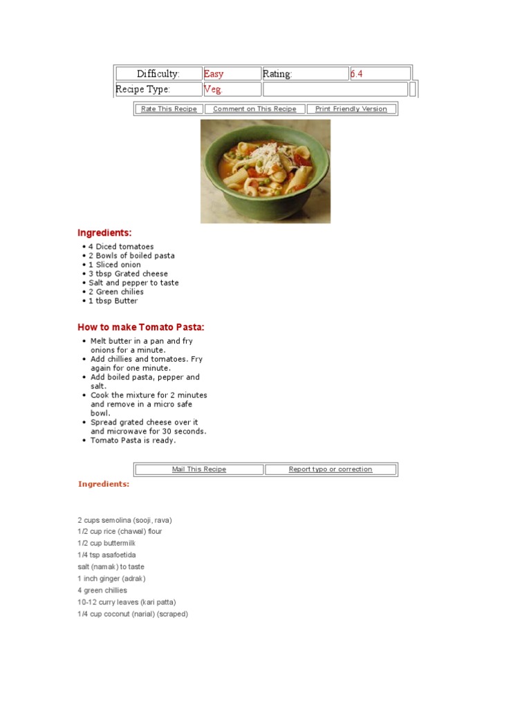 Difficulty: Rating: Recipe Type:: Easy 6.4 Veg | PDF | Curry | Food ...