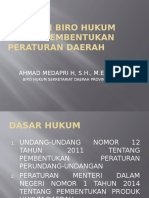 Peranan Biro Hukum Dalam Pembentukan Peraturan Daerah