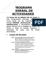 Programa General de Actividades