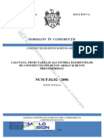 NCM F.02.02-2006 Calculul, proiectarea -i alcЗtuirea elementelor de construcоii din beton armat -i beton precomprimat PDF