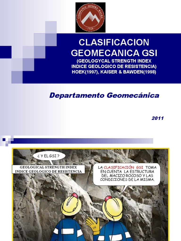 Clasificación GSI en Geomecánica Minera | PDF | Naturaleza
