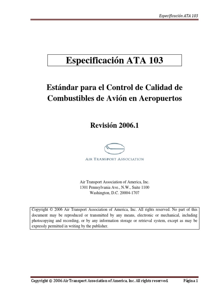 Ata 103 en Español | PDF | Aeropuerto | Tanques