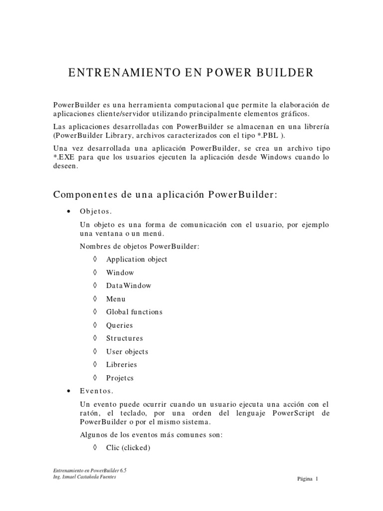 Entrenamiento Powerbuilder Parte1 PDF | PDF | Informática