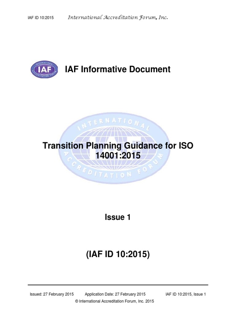 IAF Informative Document: Issue 1 | PDF | International Organization ...