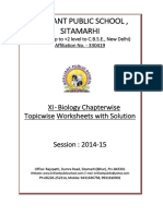 1103B B.P.S. XI Biology Chapterwise Topicwise Worksheets With Solution 2014 15 PDF