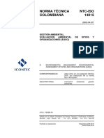 NTC ISO14015 2002 EvaluacionAmbientaldeSitios