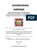 Análisis estructural en acero del palacio municipal