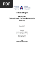 National Study On Neck Restraints in Policing - Technical Report - Canadian Police Research Centre