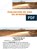 Evaluación de vías en afirmado: principales deterioros