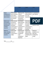 Conjunctions Diagramming Rubric