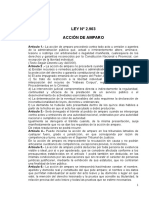 Ley Nº 2903 Acción de Amparo