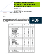 Jawaban Soal Ujian Tengah Semester Statistik Terapan