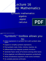 Lect16 Symbolic Mathematics