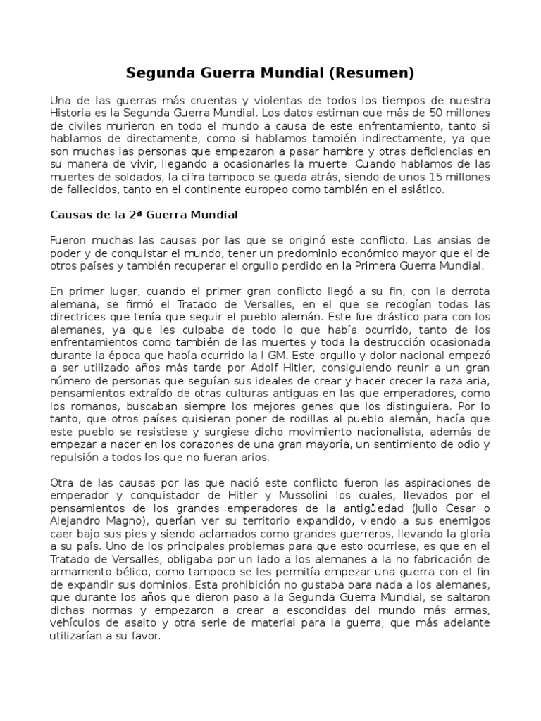 Introducir 36+ imagen resumen de la segunda guerra mundial pdf