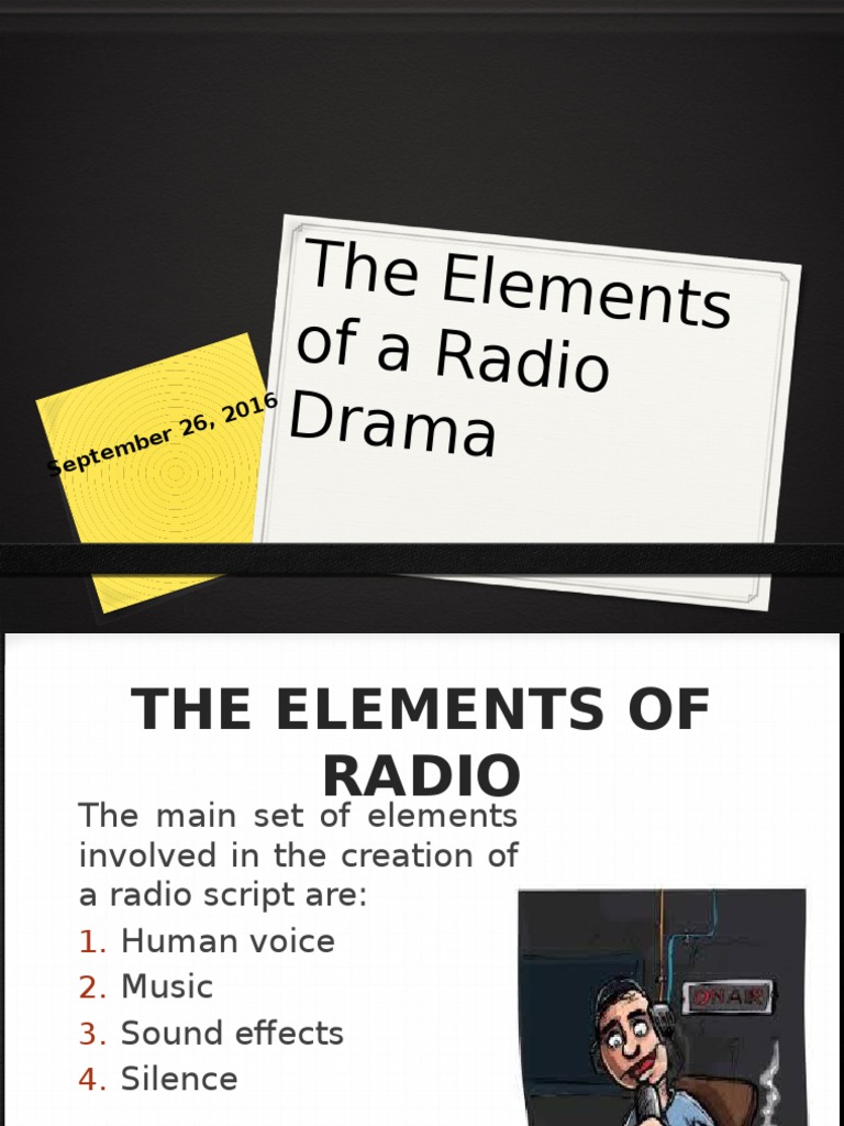 The Elements of A Radio Drama PDF Silence Sound