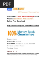 Latest Cisco 300-320 Dumps Exam Questions Free Update
