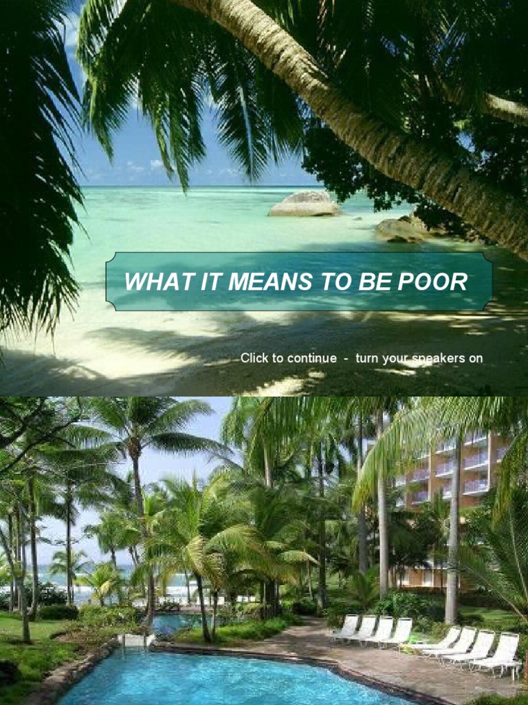 What It Means To Be Poor | PDF