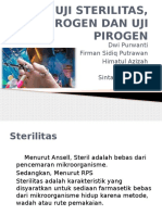 Uji Sterilitas, Pirogen Dan Uji Pirogen