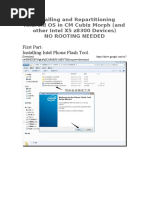 Installing and Repartitioning Android OS For DualBoot Cubix Morph