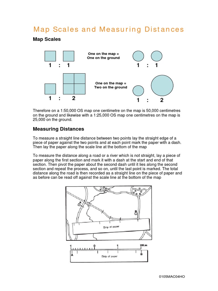 Understanding Map Scales and Distance Measurement | PDF