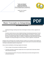 Basic Concepts On Integrating Technology in Instruction: Mary Joy P. Raon BSED 3D-1