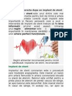 Alimentatia Corecta Dupa Un Implant de Stent