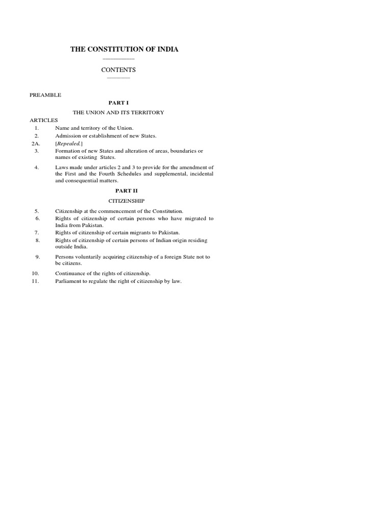 The Constitution of India - Const - Pock 2pg - Rom8fsss | PDF | Supreme ...